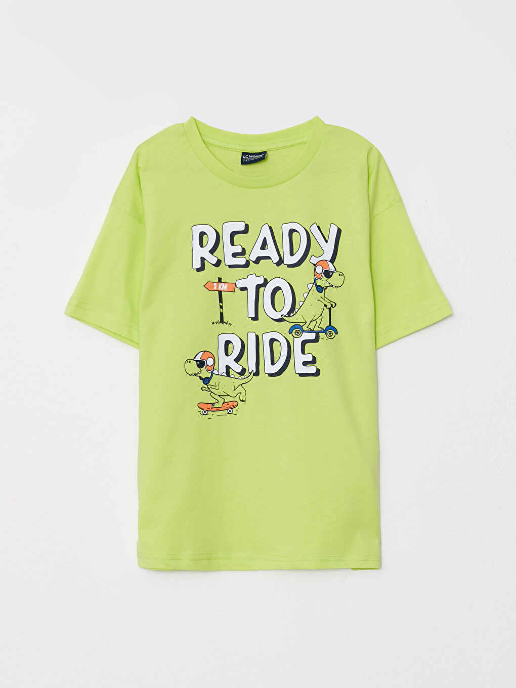 Crew Neck Printed Short Sleeve Cotton Boy T-shirt