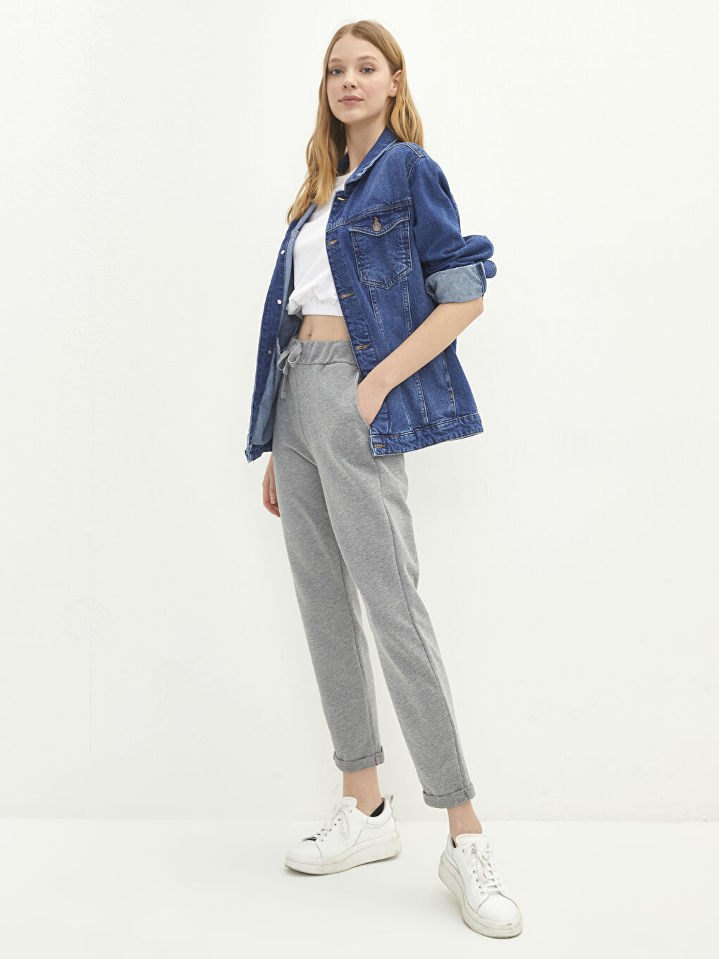 LCW Vision Elastic Waist Regular Pocket Detailed Women's Sweatpants -S26183Z8-EEZ
