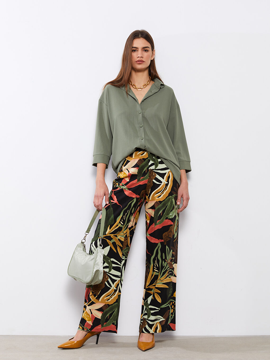Front Button Closure Women's Shirt-2