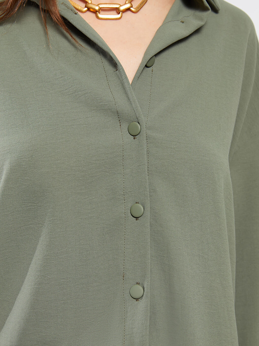 Front Button Closure Women's Shirt-3
