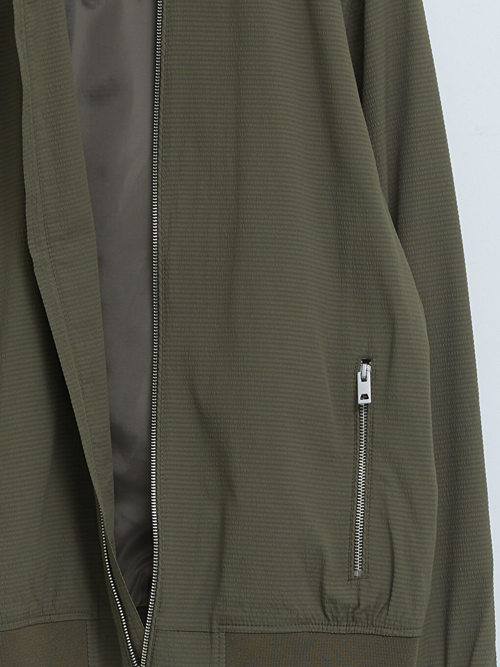 Schlank Geschnitten College-Kragen Bomber Dünner Herrenmantel-7