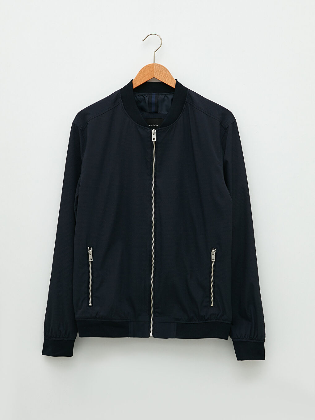 Slim Fit College Collar Bomber Thin Men's Coat-5