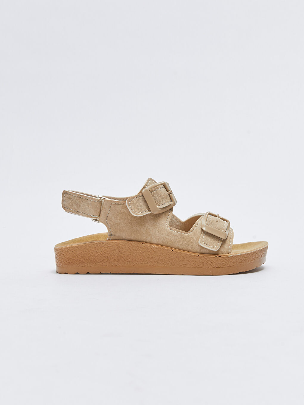 Bej Çift Bantlı Toka Detaylı Erkek Çocuk Sandalet-1