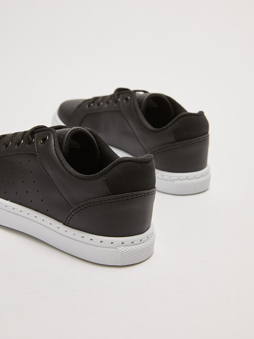 Leather Look Lace-up Boys Sneakers-5