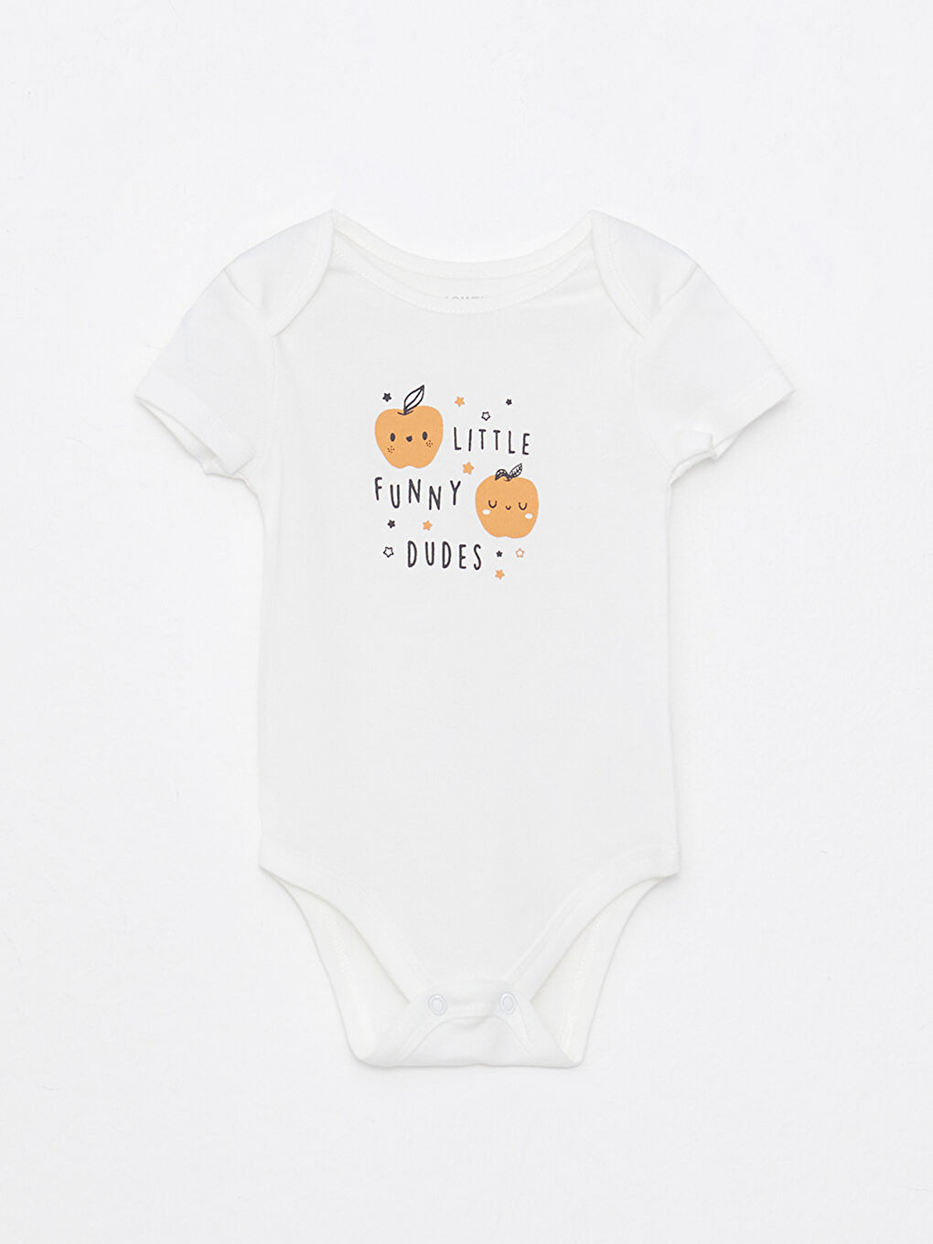 Crew Neck Short Sleeve Printed Baby Boy Bodysuit with Snap Crotch 2-Pack-1