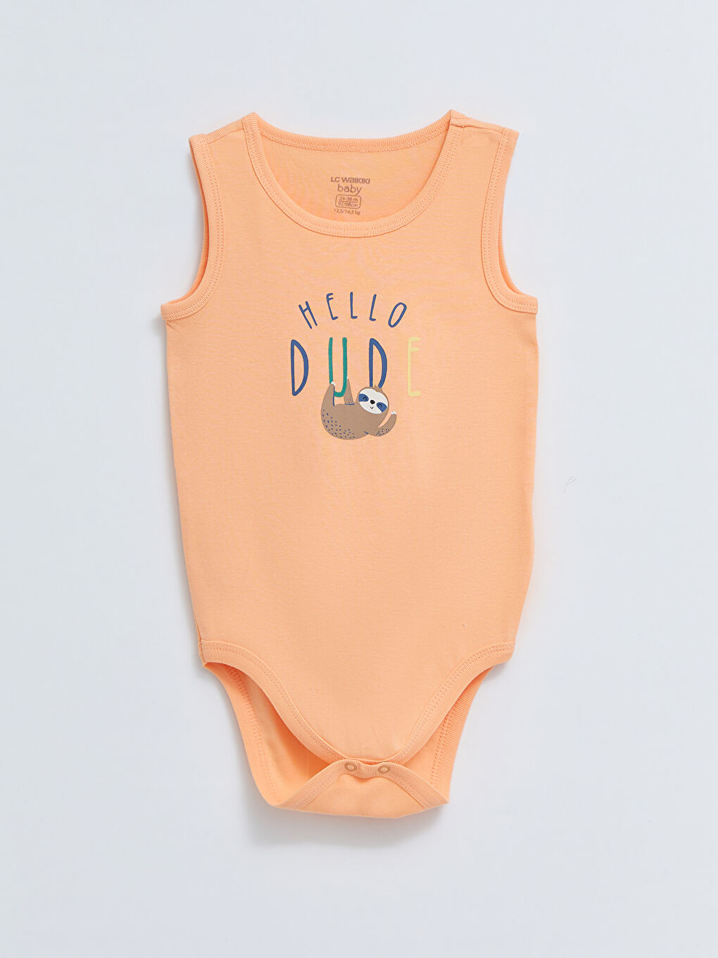 Crew Neck Printed Cotton Baby Boy Body With Snap Fastener 2 Pieces-1