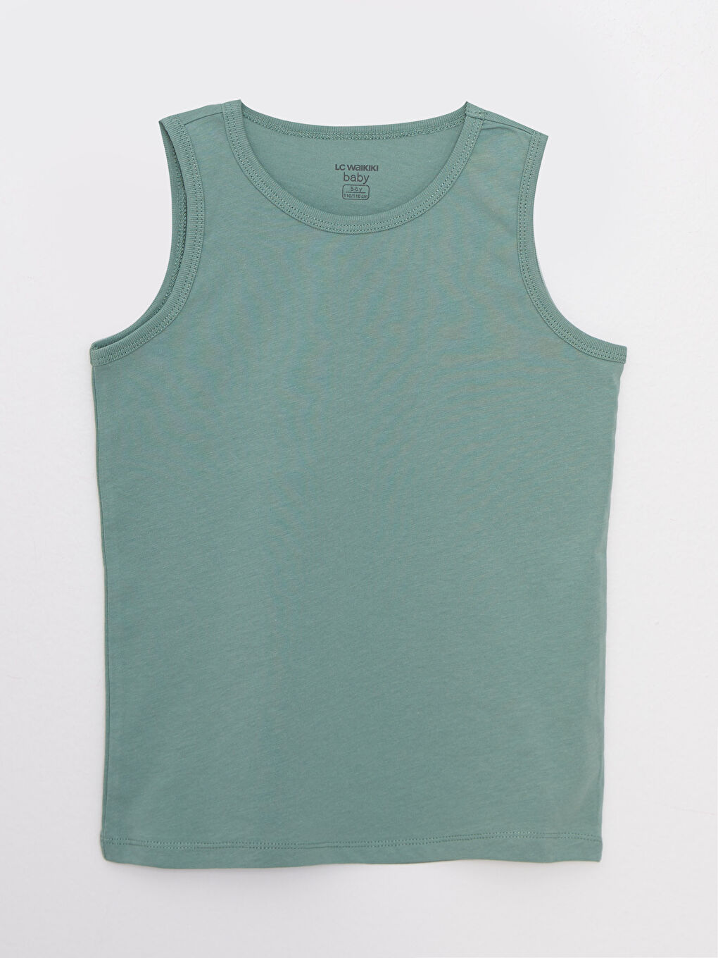 Crew Neck Cotton Baby Boy Undershirt 2 Pieces-2