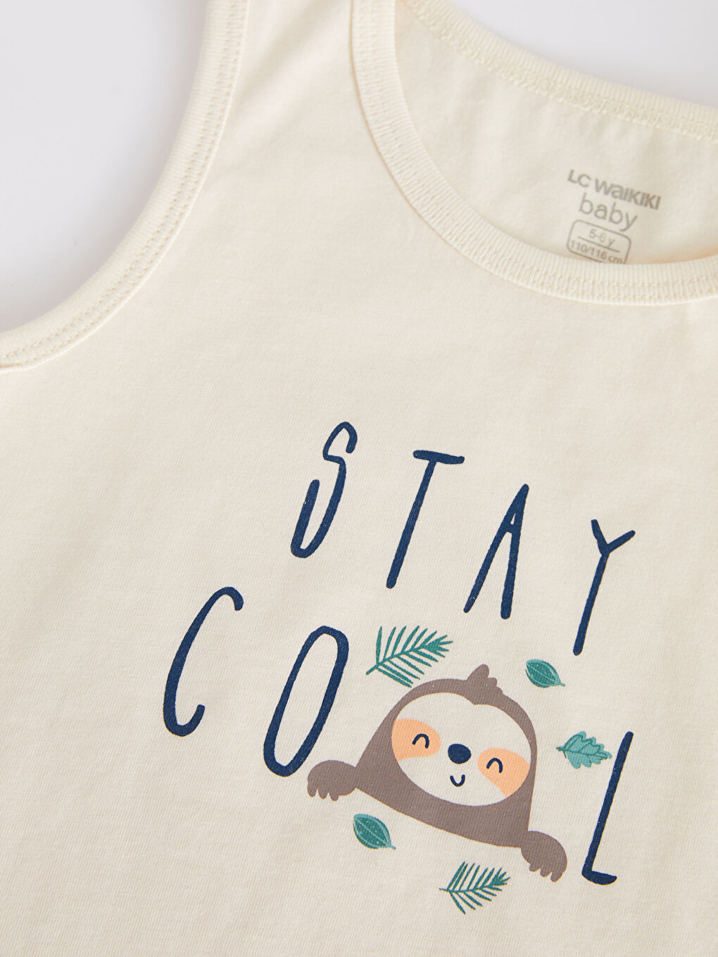 Crew Neck Cotton Baby Boy Undershirt 2 Pieces-4