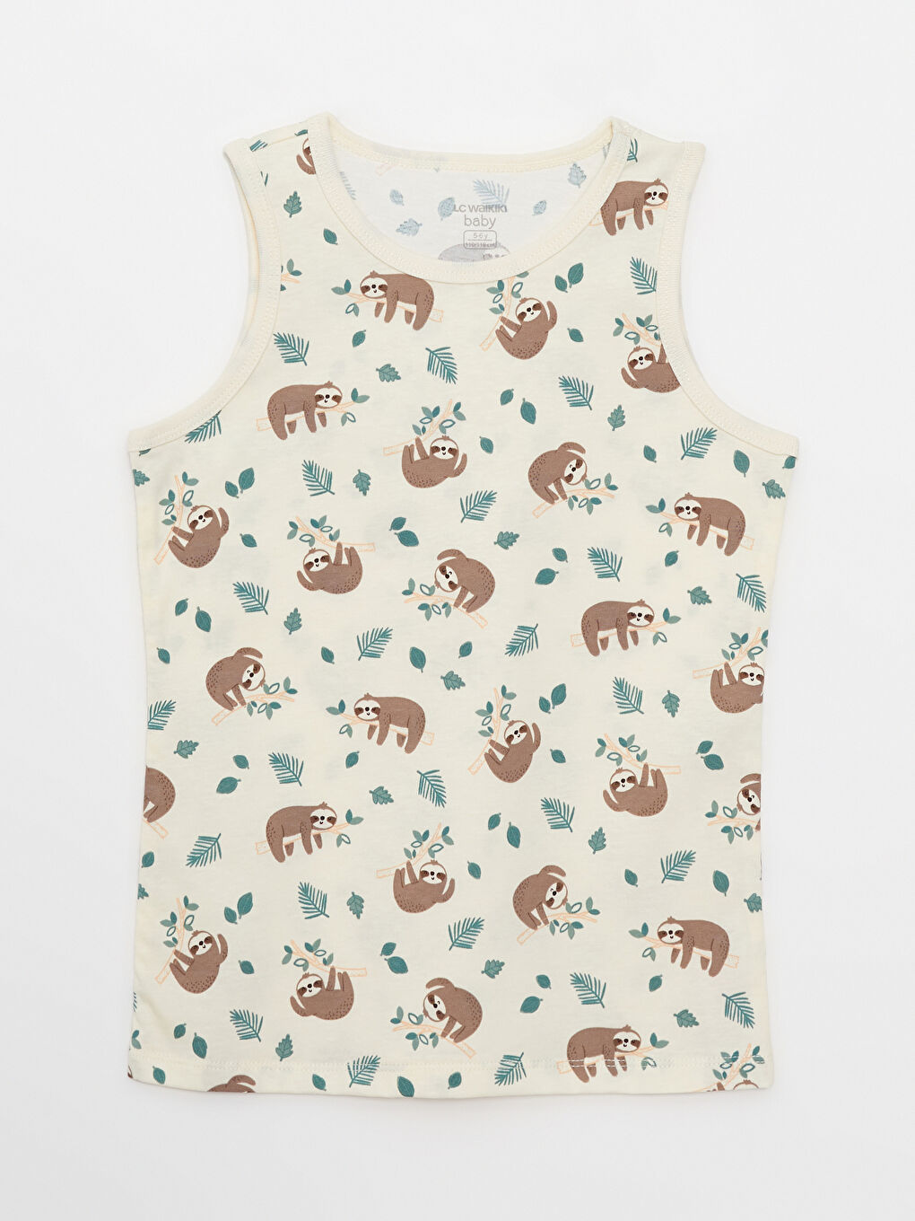 Ekru Bisiklet Yaka Pamuklu Erkek Bebek Atlet 3'lü-3