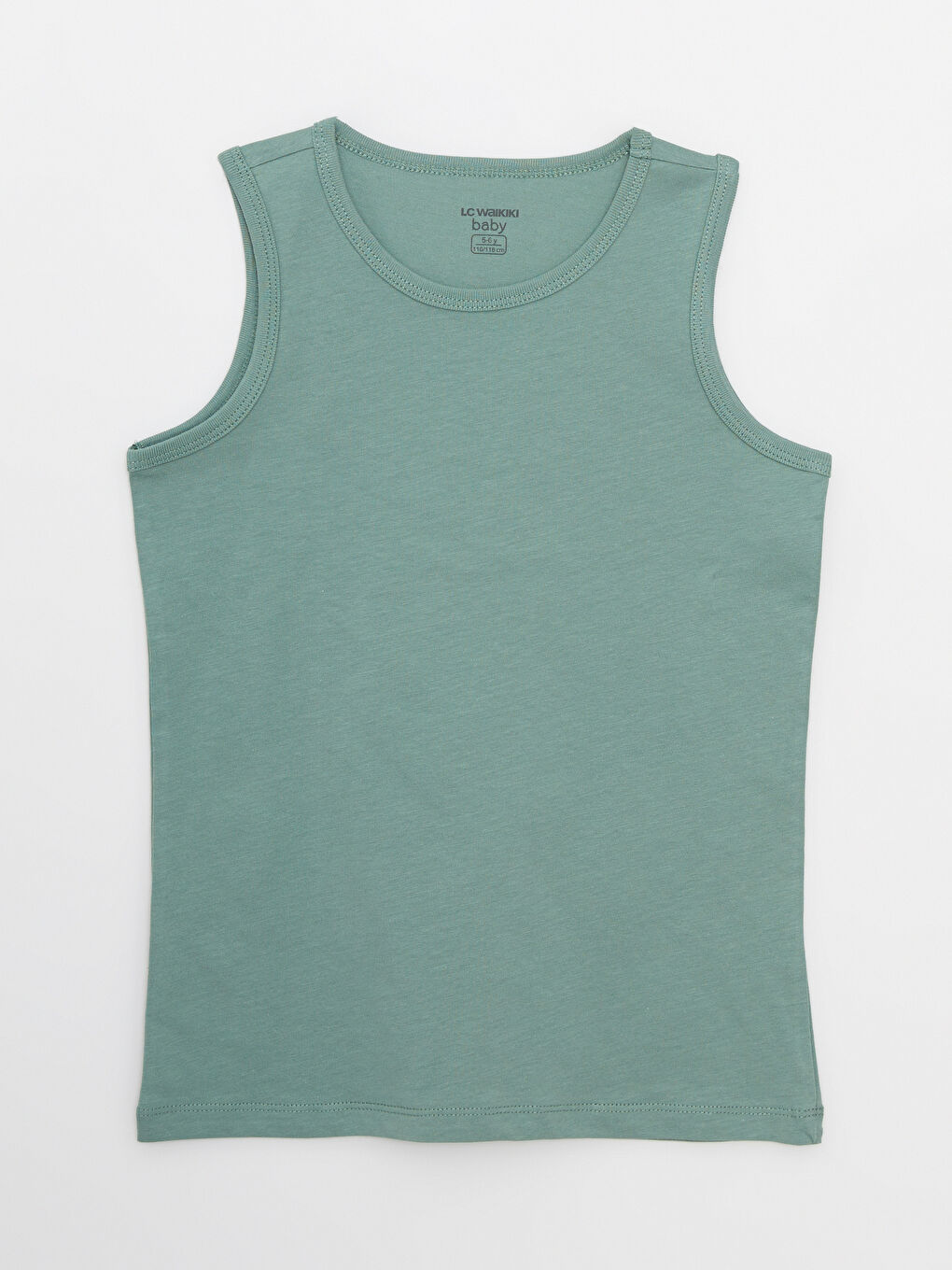 Ekru Bisiklet Yaka Pamuklu Erkek Bebek Atlet 3'lü-5