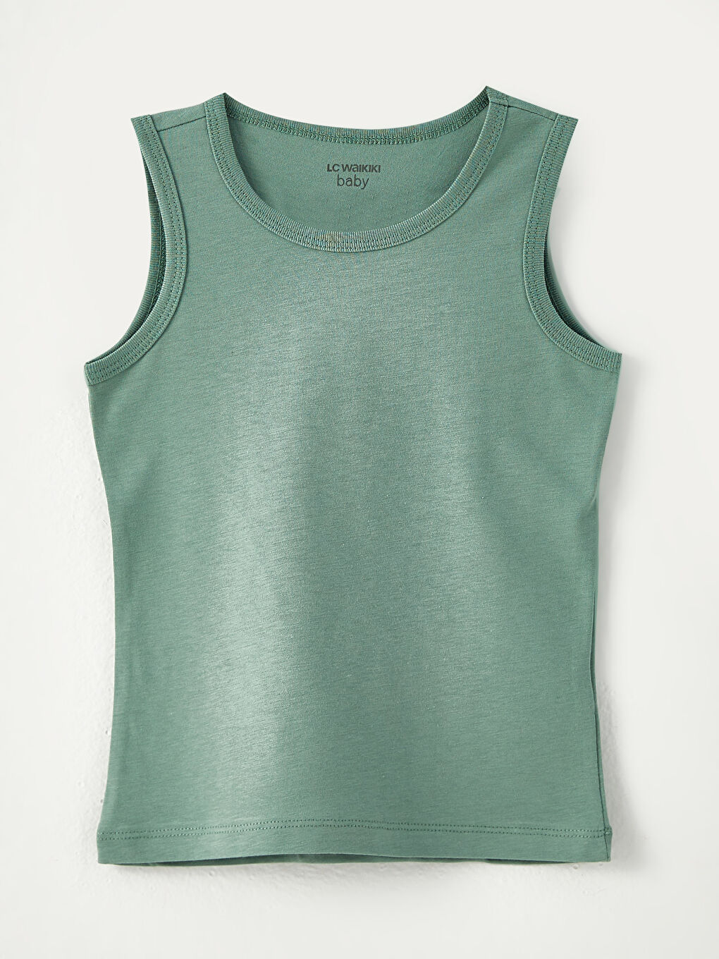 Ekru Bisiklet Yaka Pamuklu Erkek Bebek Atlet 3'lü-6