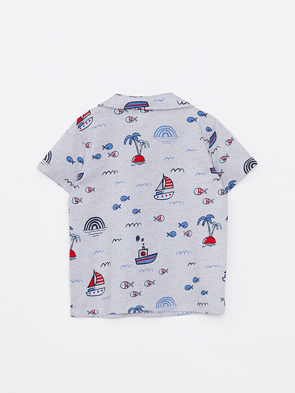 LCW baby Polo Collar Short Sleeve Printed Cotton Baby Boy Pajamas Set -S26293Z1-998