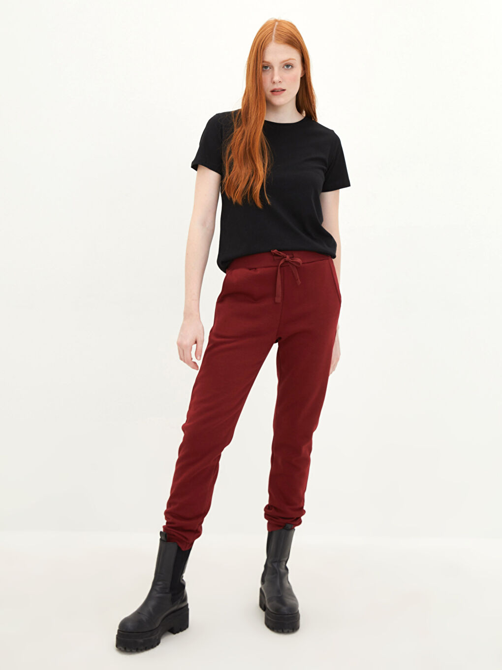 Crew Neck Plain Short Sleeve Women's T-Shirt-2