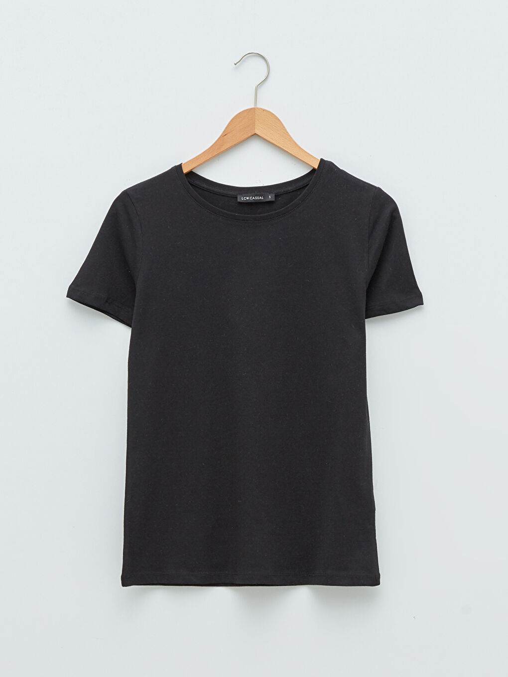 Crew Neck Plain Short Sleeve Women's T-Shirt-5