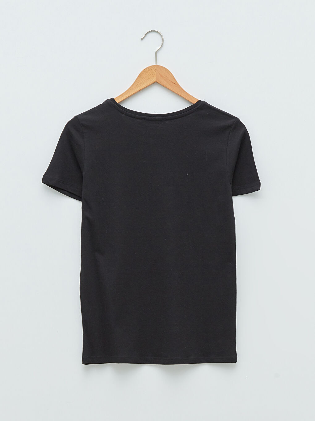 Crew Neck Plain Short Sleeve Women's T-Shirt-6