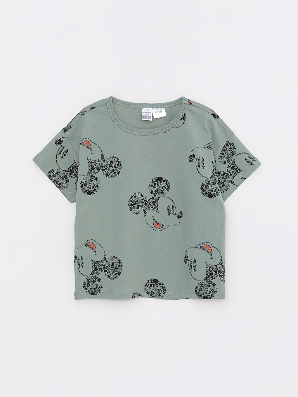 Ensemble de Pyjama Bébé Garçon en Coton Imprimé Mickey Mouse à Manches Courtes et Col Rond-1