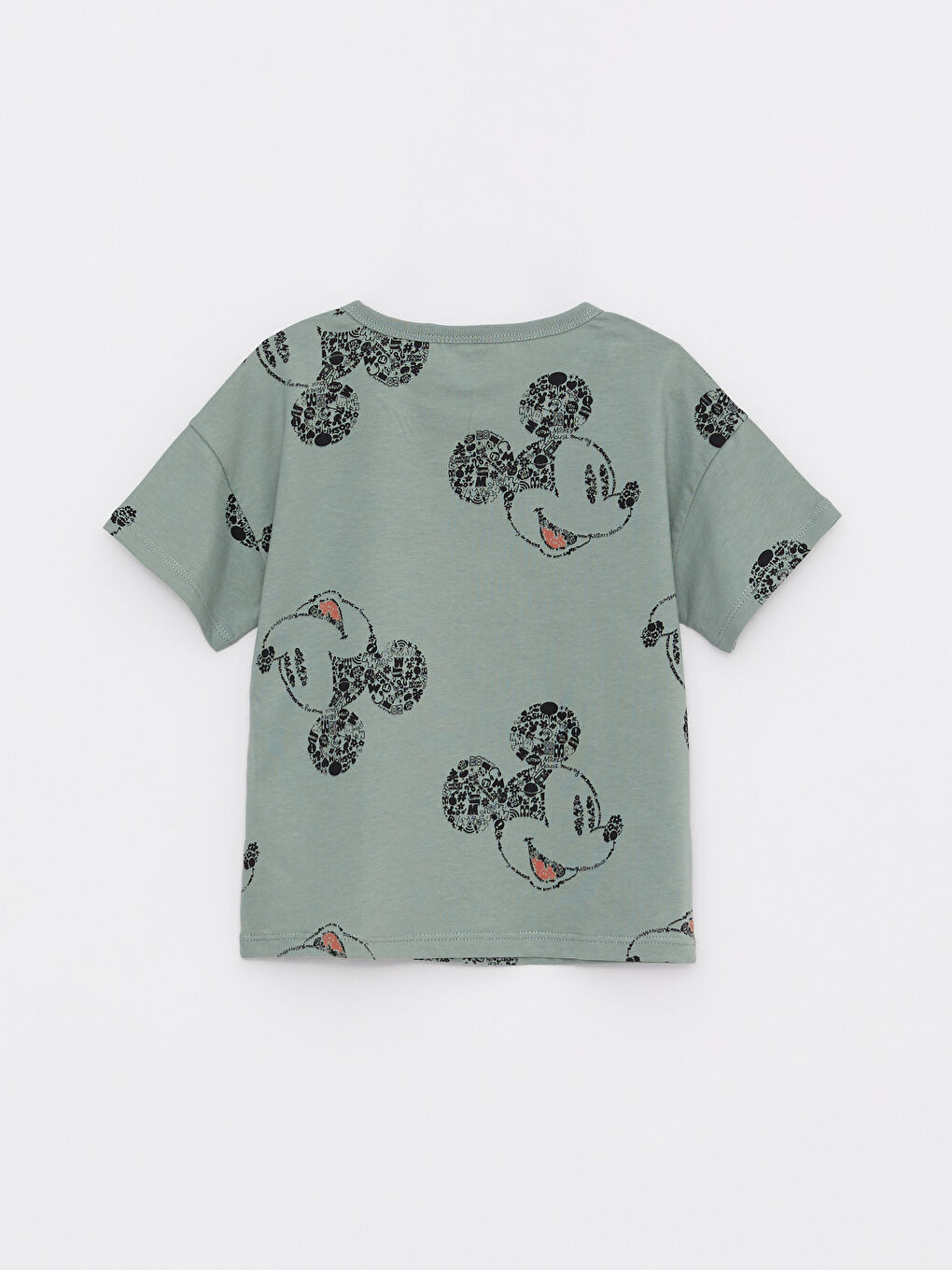 Ensemble de Pyjama Bébé Garçon en Coton Imprimé Mickey Mouse à Manches Courtes et Col Rond-2