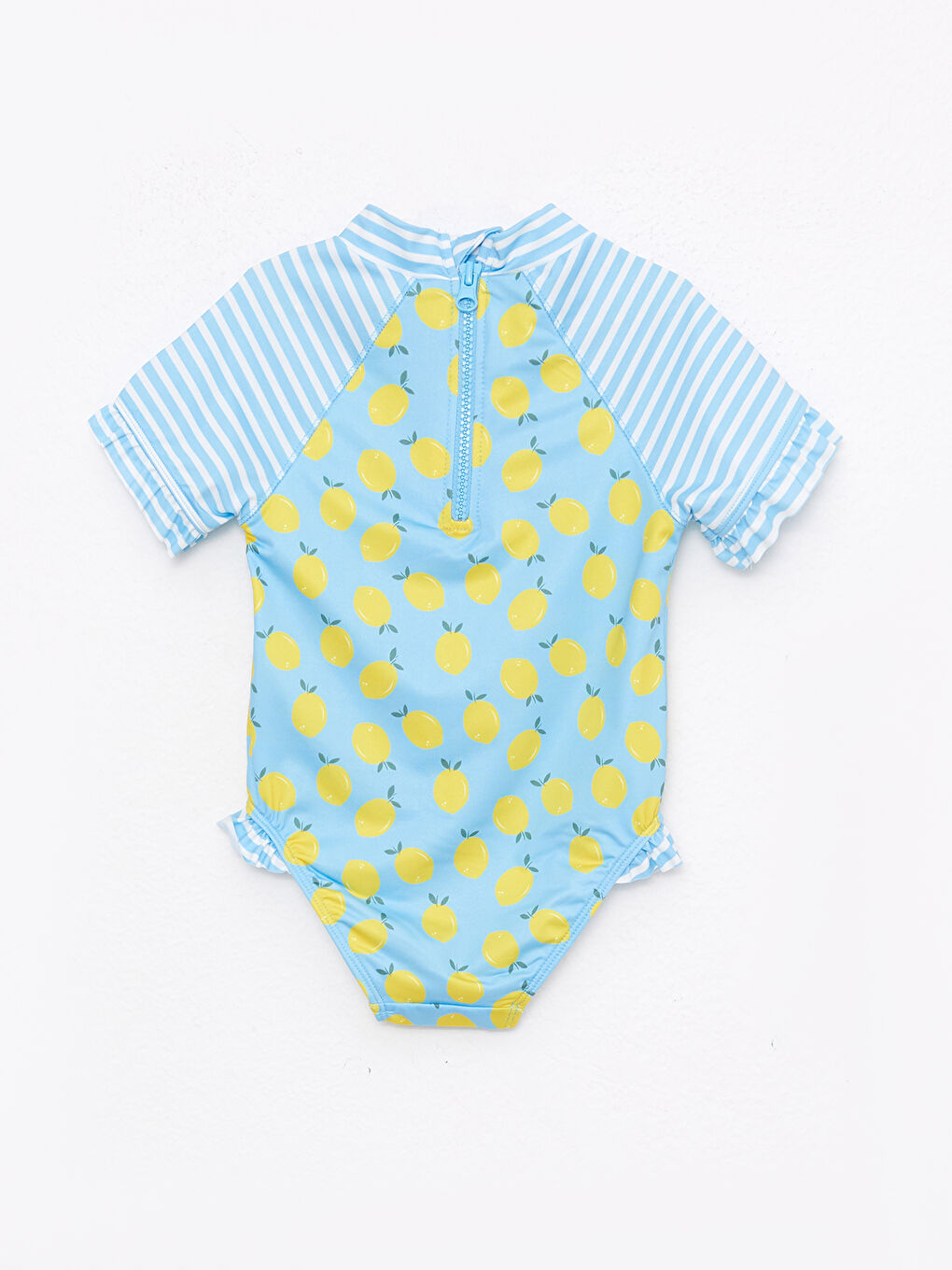 Printed Baby Girl Swimsuit With Flexible Fabric-1