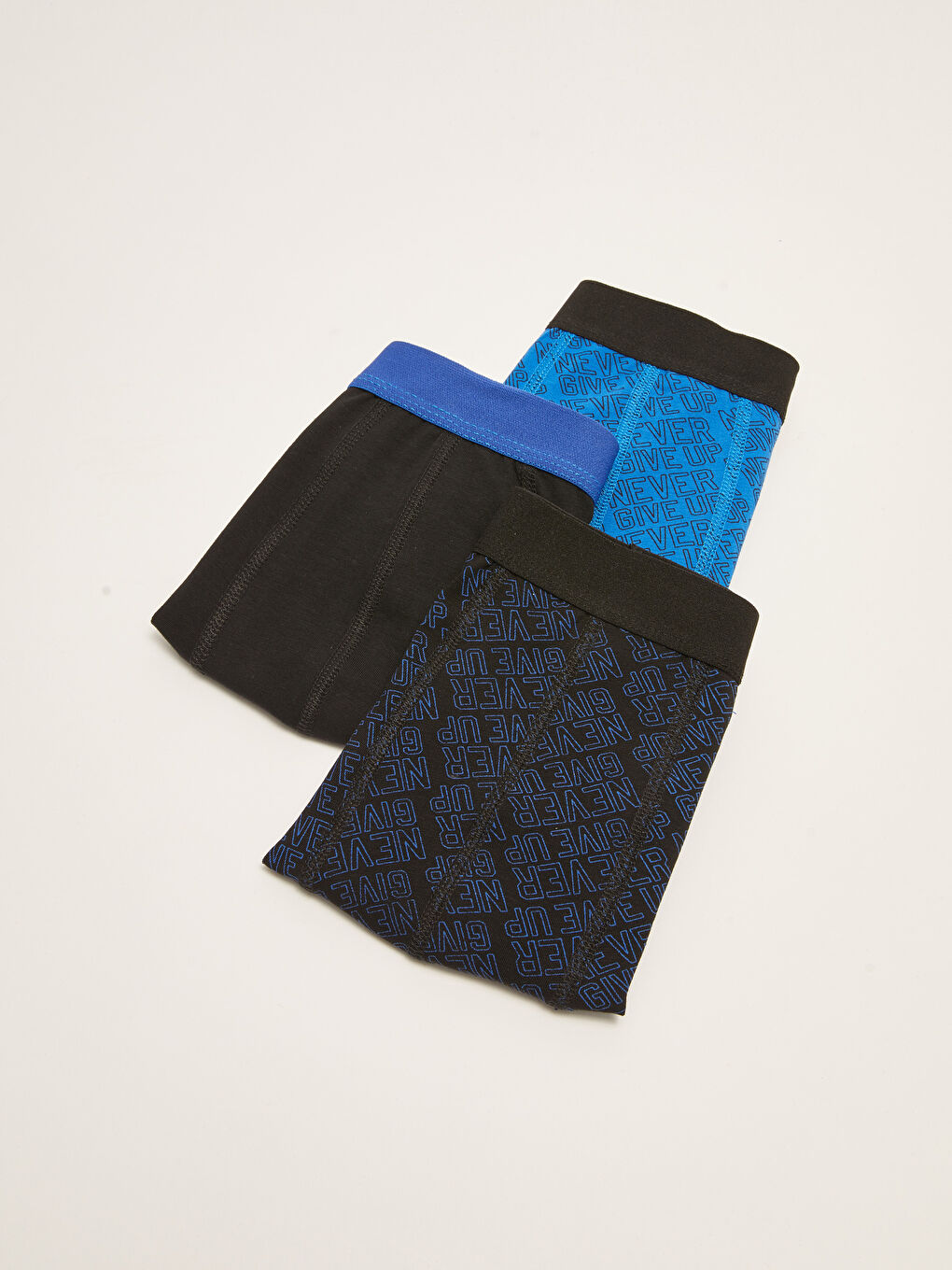 Mavi Standart Kalıp Pamuklu Esnek Erkek Boxer 3'lü-1