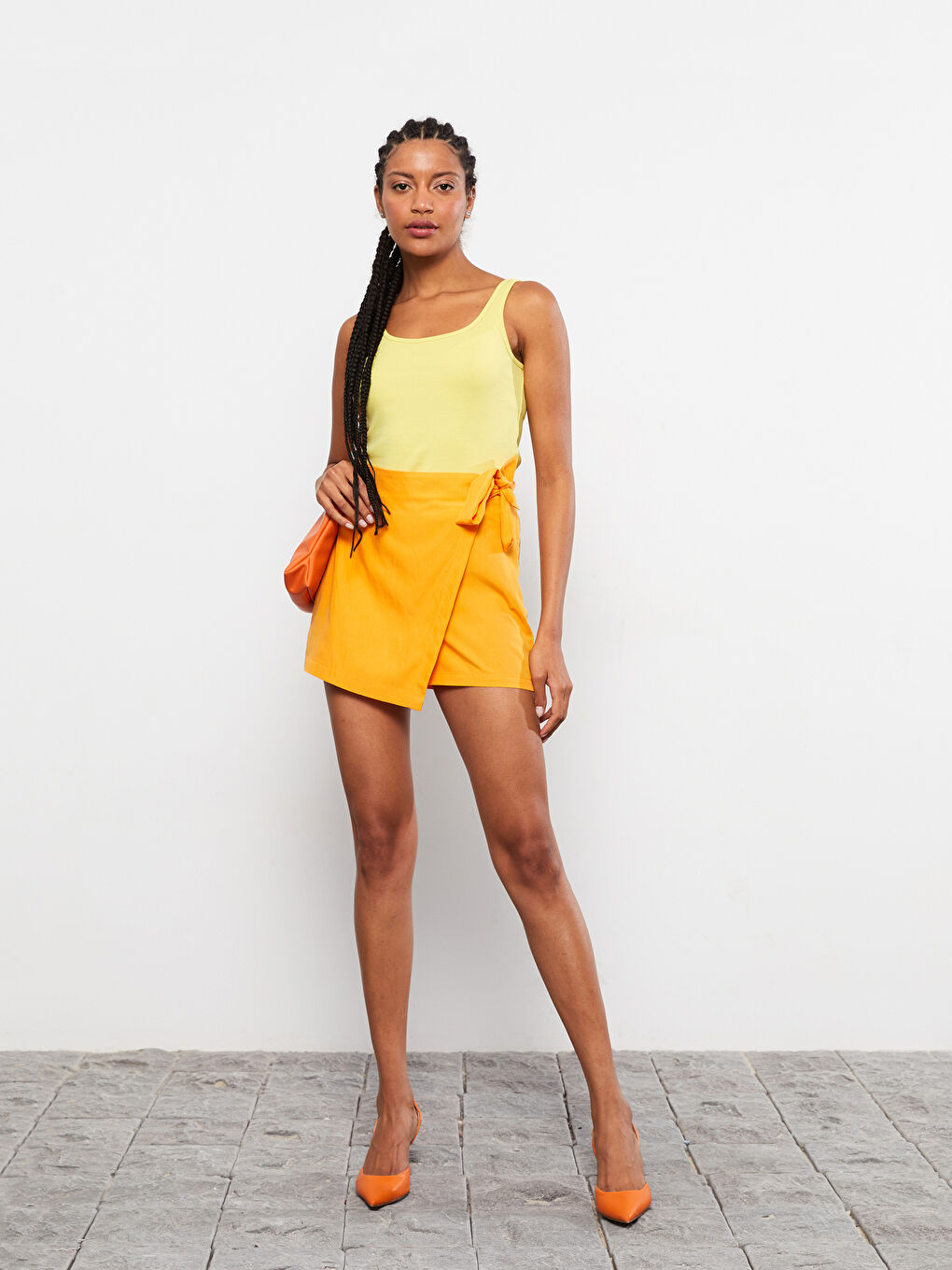 U Neck Plain Cotton Women's Singlet