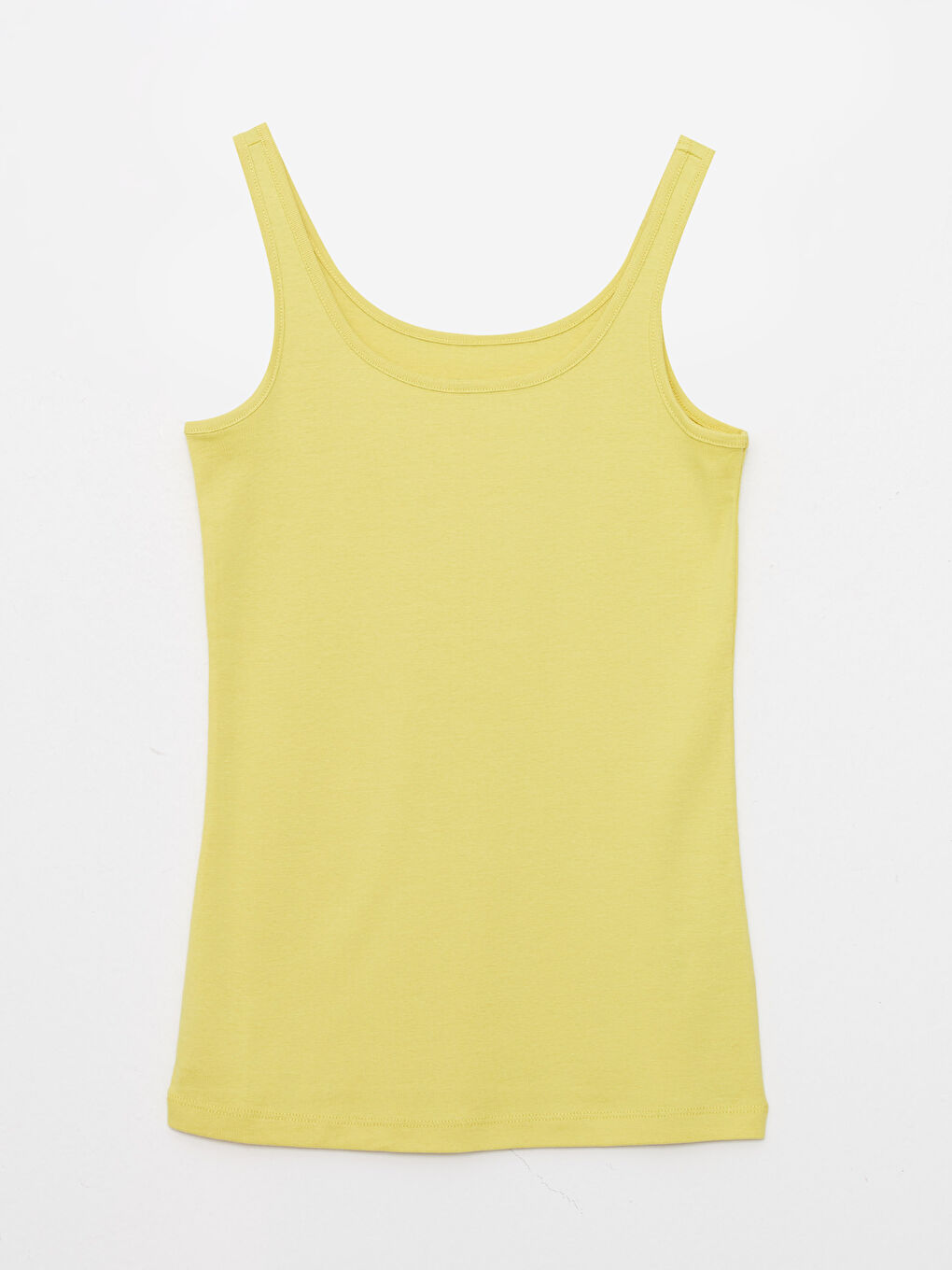 U Neck Plain Cotton Women's Singlet-5