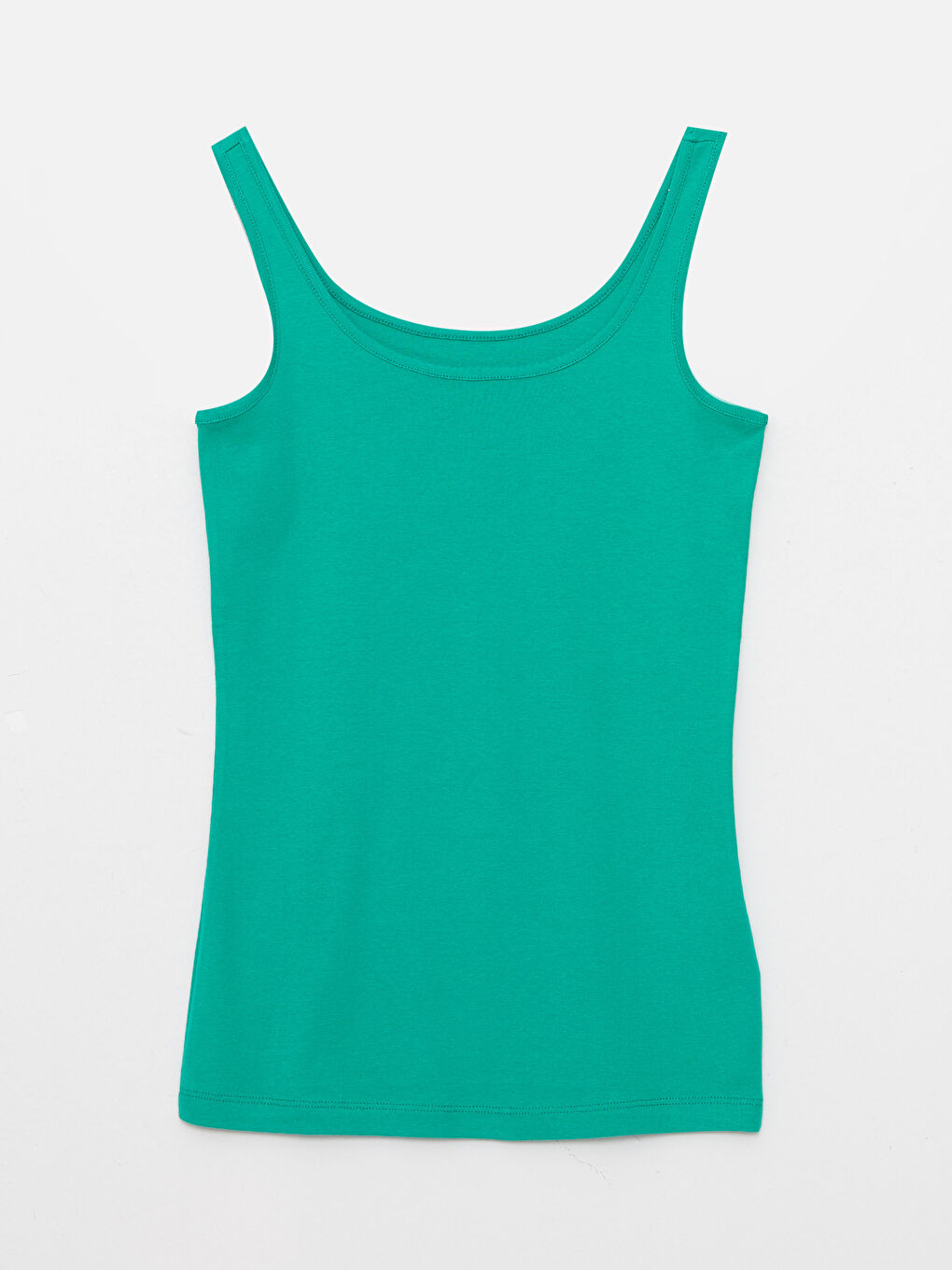 U Neck Plain Cotton Women's Singlet-5