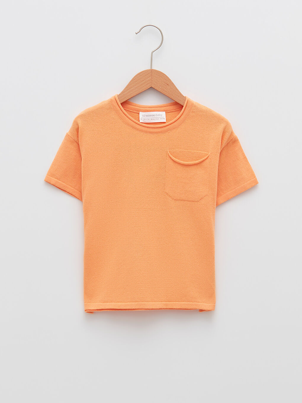 Crew Neck Basic Short Sleeve Baby Boy Knitwear T-Shirt