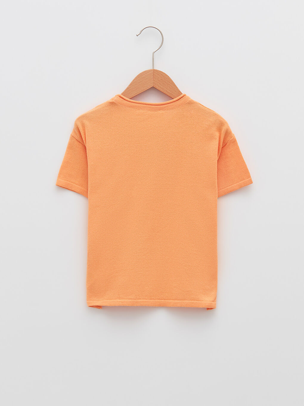 Crew Neck Basic Short Sleeve Baby Boy Knitwear T-Shirt-1