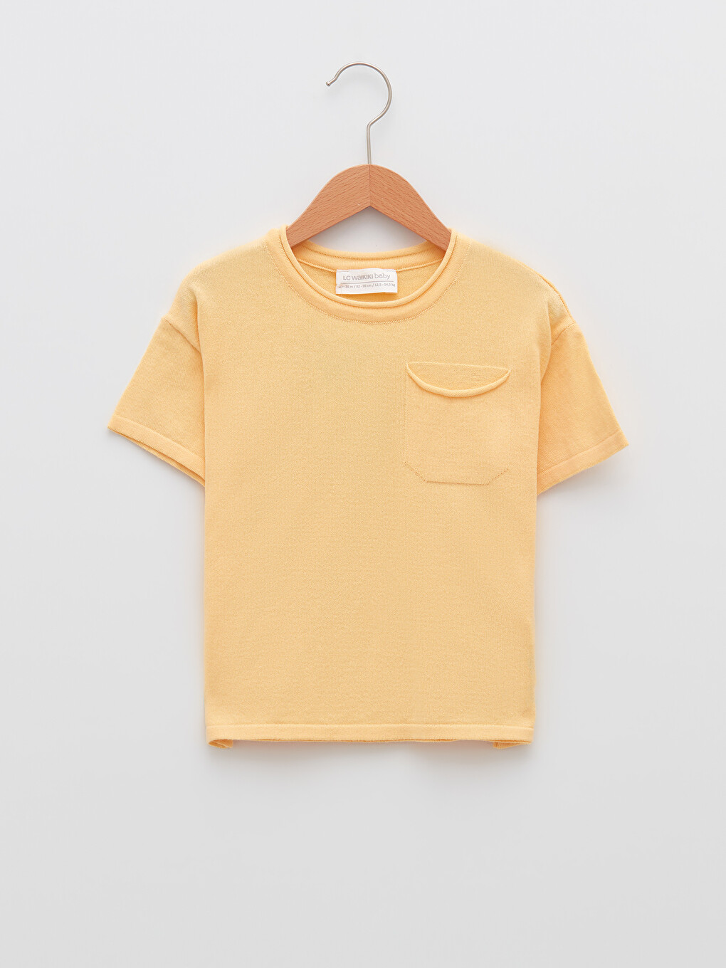 Crew Neck Basic Short Sleeve Baby Boy Knitwear T-shirt