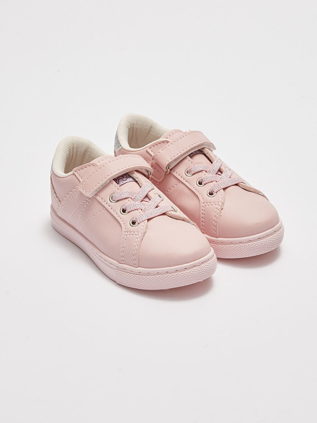 LCW STEPS Mädchen-Sneaker mit Lederoptik Schnürsenkel und Klettverschluss -S26368Z4-E6T
