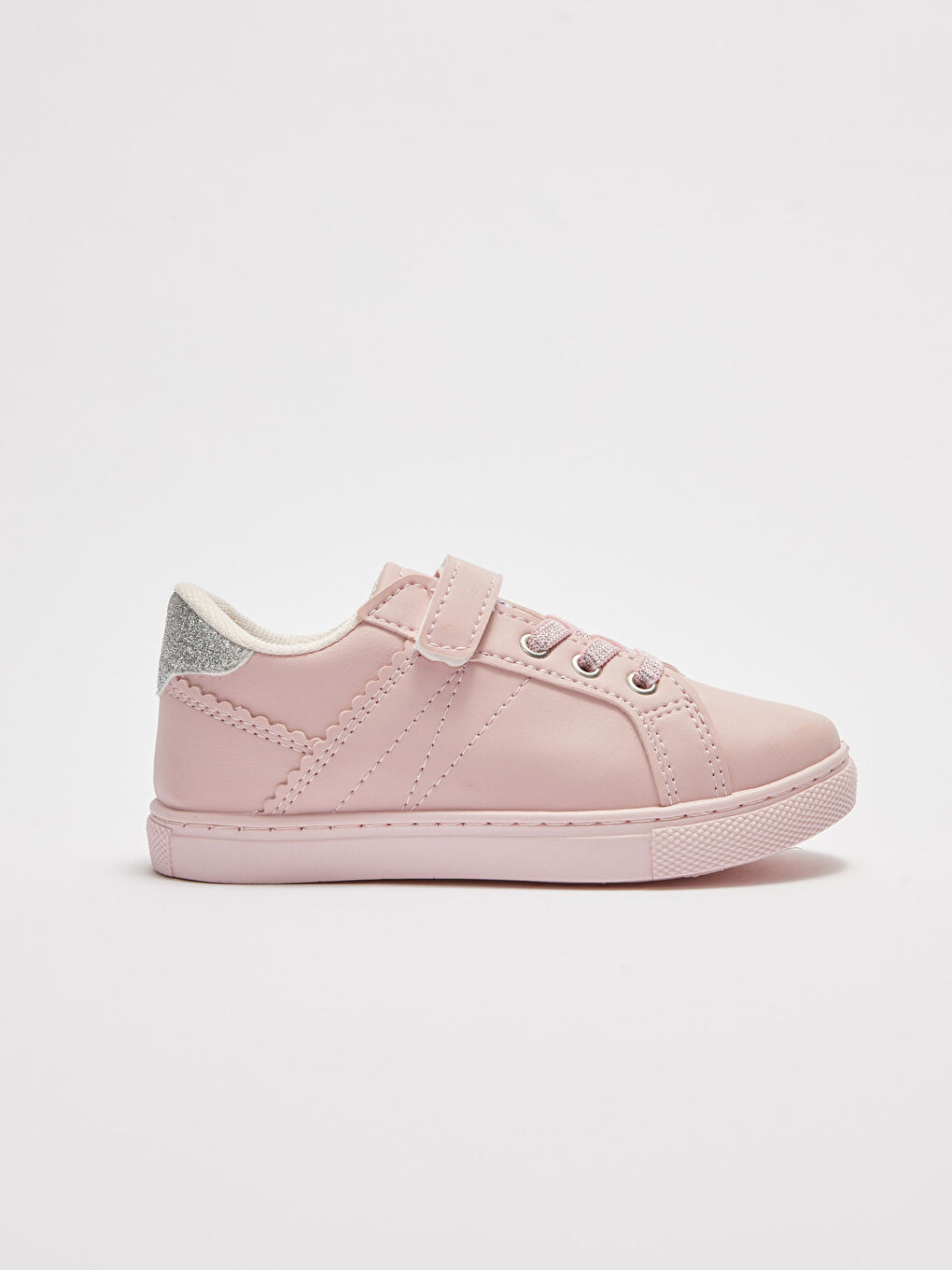 LCW STEPS Mädchen-Sneaker mit Lederoptik Schnürsenkel und Klettverschluss -S26368Z4-E6T