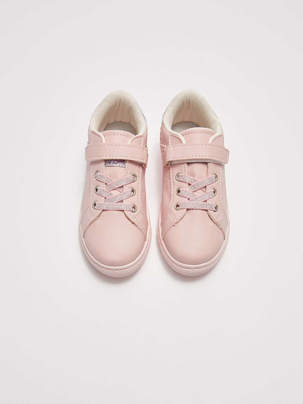 LCW STEPS Mädchen-Sneaker mit Lederoptik Schnürsenkel und Klettverschluss -S26368Z4-E6T