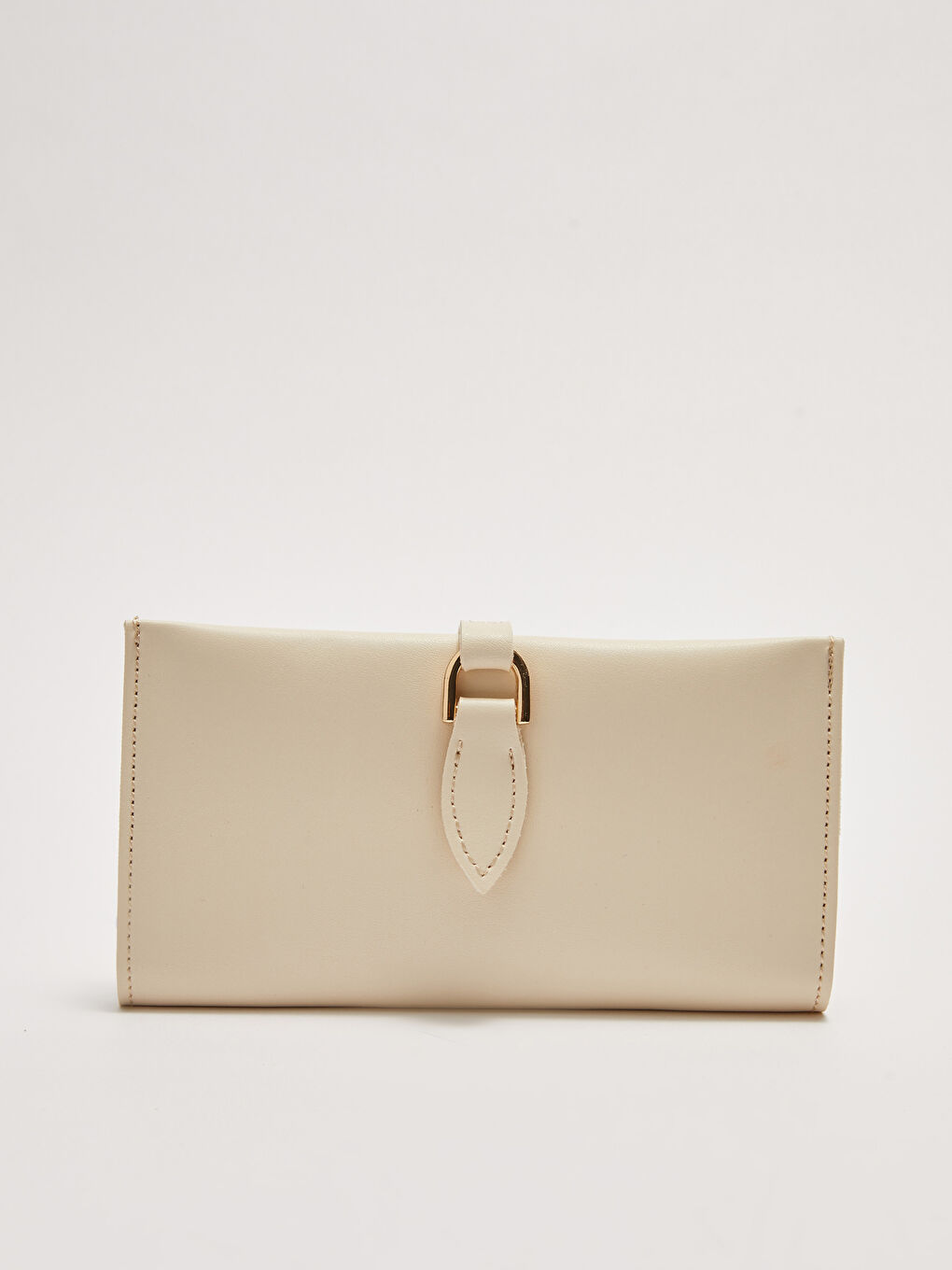 Bej Deri Görünümlü Kadın Cüzdan