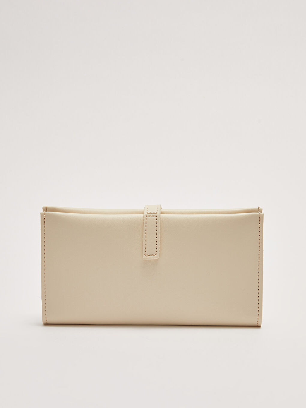 Bej Deri Görünümlü Kadın Cüzdan-2