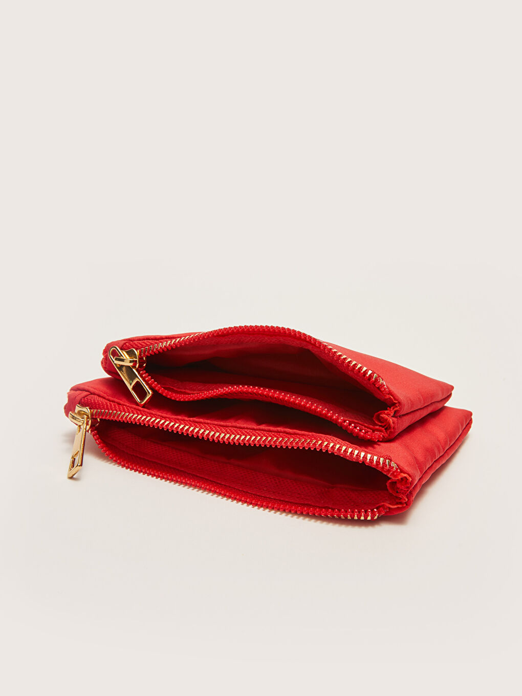 Kırmızı Çift Bölmeli Kadın Cüzdan-3