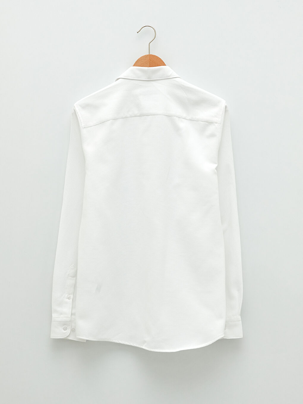 Beyaz Slim Fit Uzun Kollu Erkek Gömlek-7