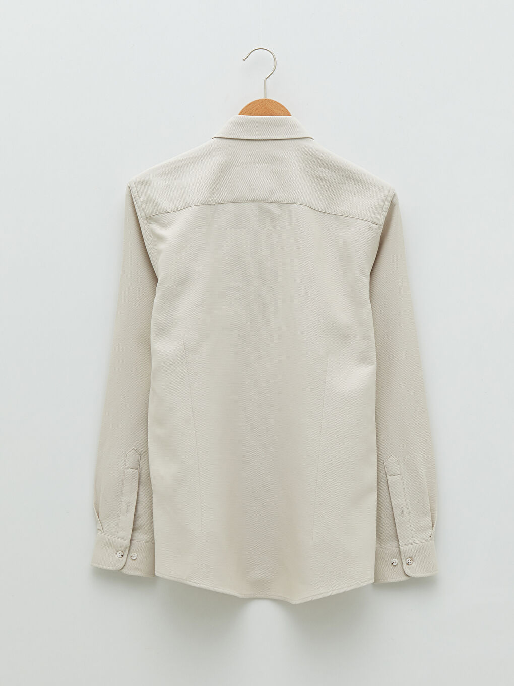 Gri Slim Fit Uzun Kollu Erkek Gömlek-6