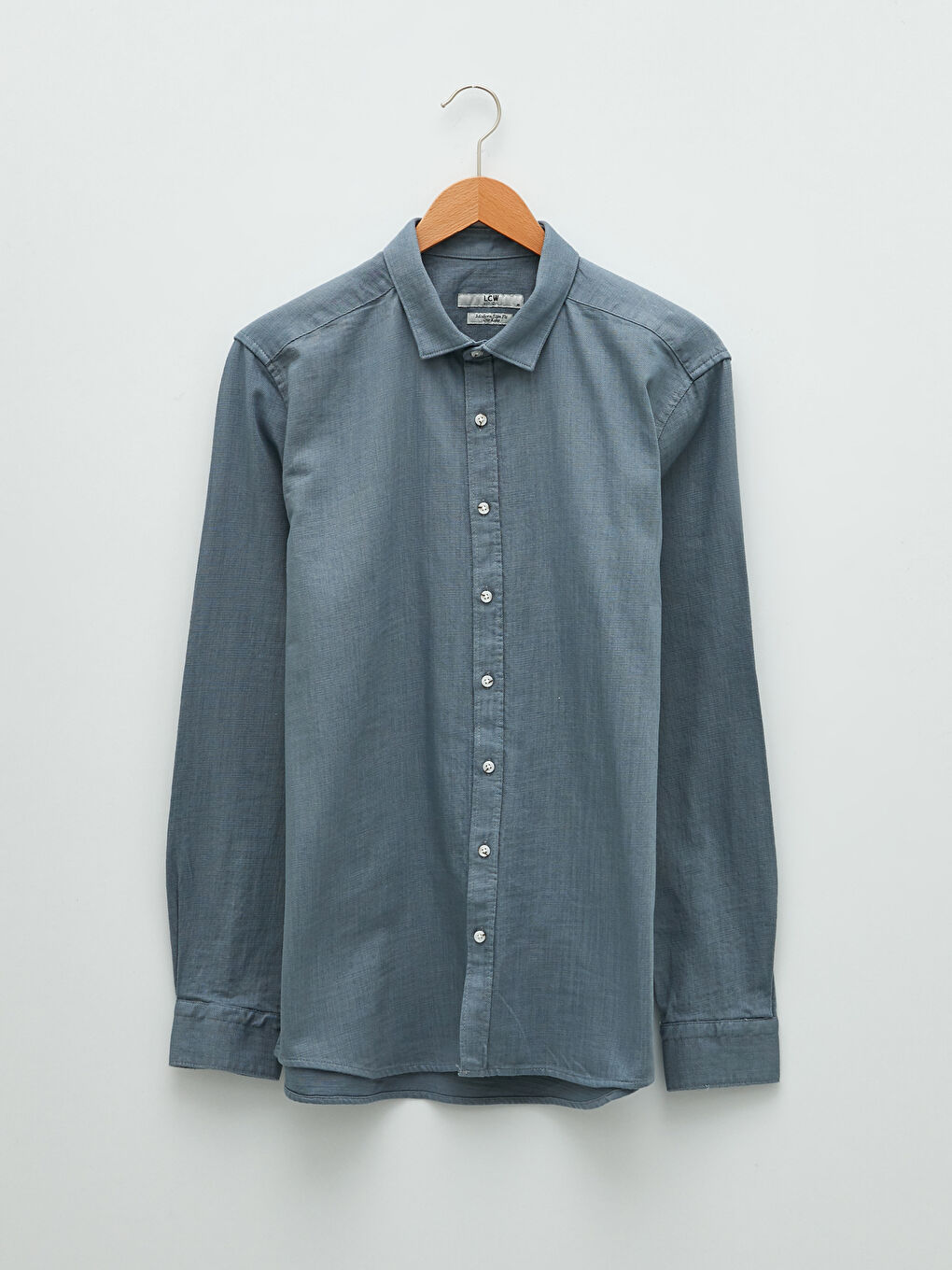 Mavi Slim Fit Uzun Kollu Erkek Gömlek-5