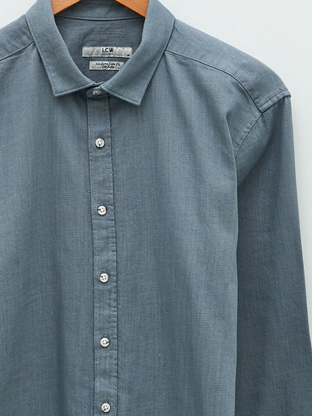 Mavi Slim Fit Uzun Kollu Erkek Gömlek-7