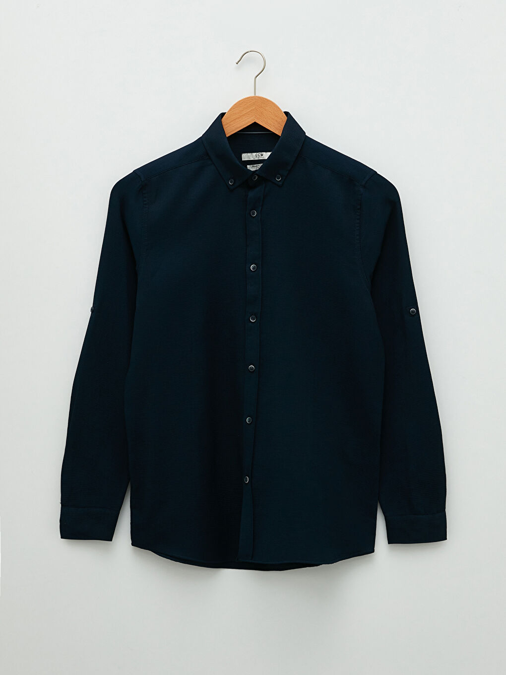 Slim Fit Long Sleeve Men's Shirt-5