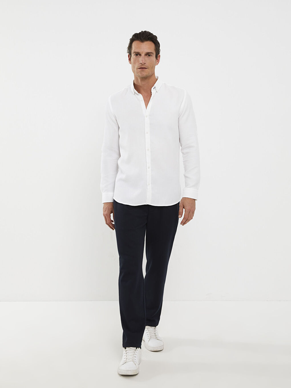 Slim Fit Long Sleeve Men's Shirt-2