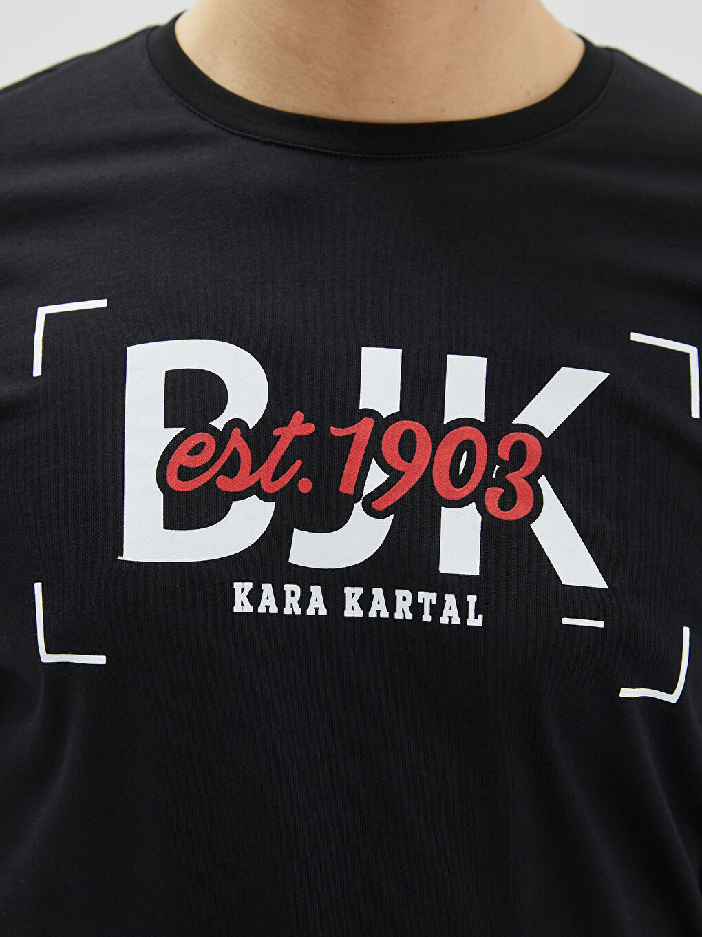 Gri Standart Kalıp Beşiktaş Baskılı Erkek Taraftar Pijama Takımı-3