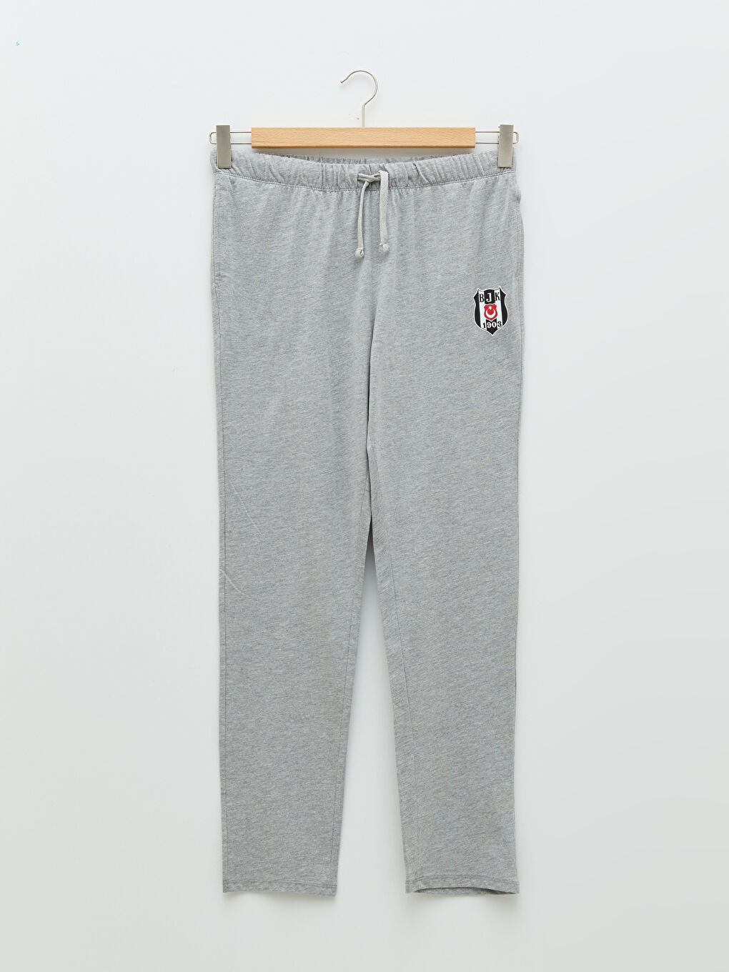 Gri Standart Kalıp Beşiktaş Baskılı Erkek Taraftar Pijama Takımı-7