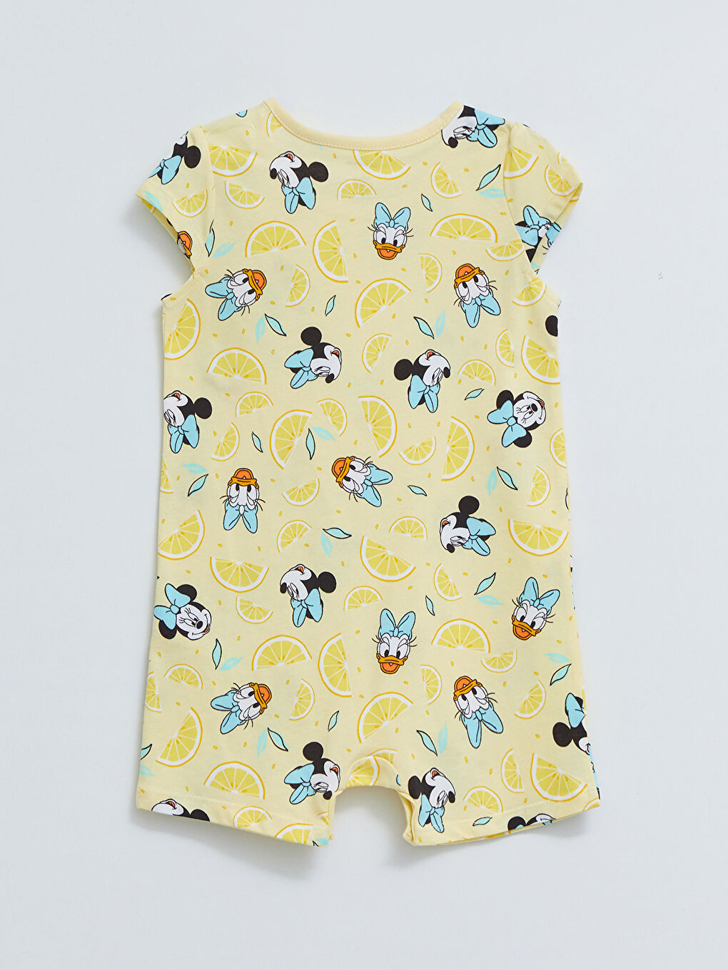 Crew Neck Short Sleeved Minnie Mouse Printed Cotton Baby Girl Rompers 2 Pack-4