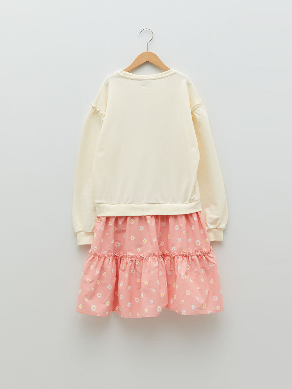 Robe Pour Filles Imprimée À Manches Longues Et Col Rond-1