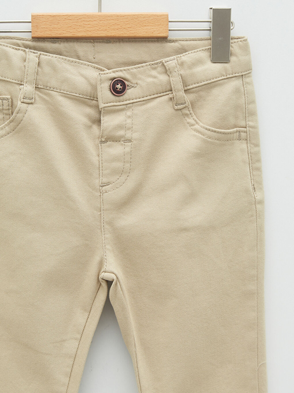 LCW baby Bej Skinny Fit Basic Gabardin Erkek Bebek Pantolon - 2