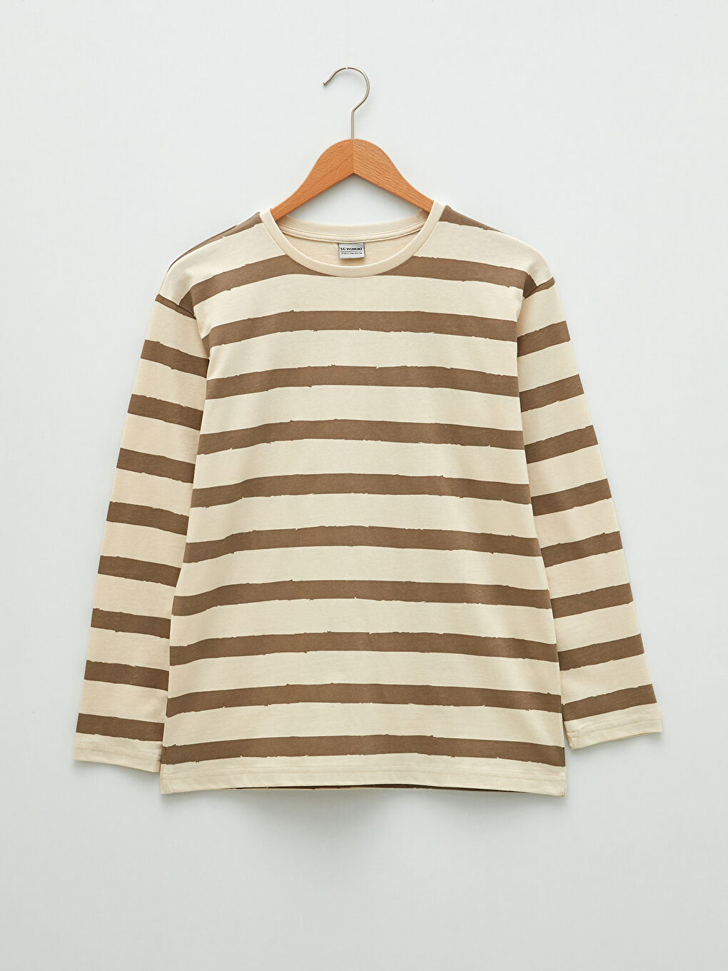 Crew Neck Striped Long Sleeve Boys' T-Shirt