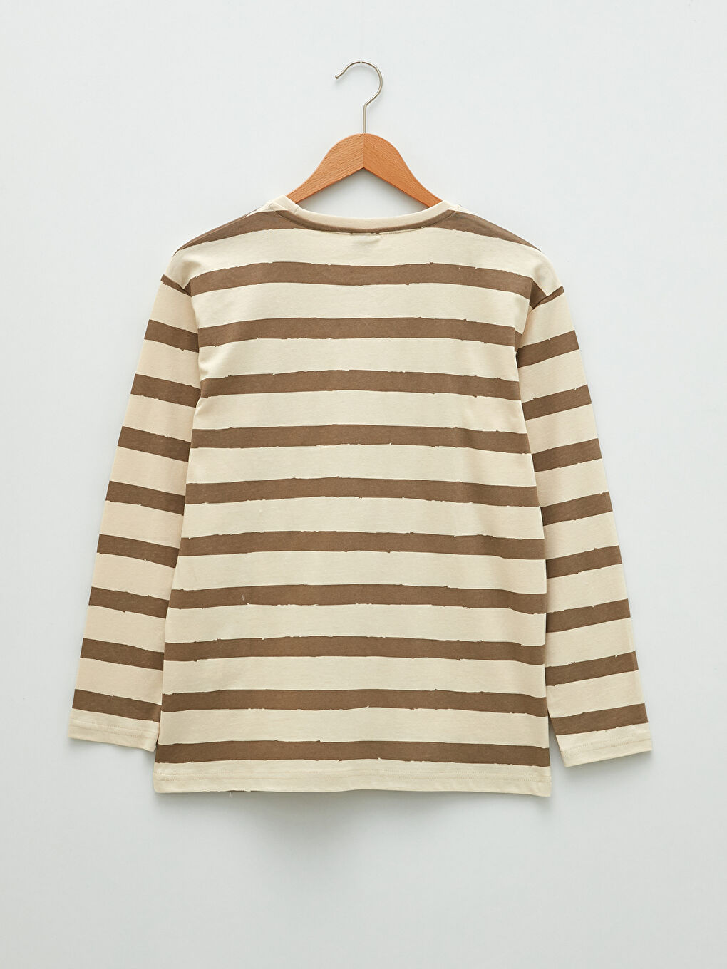 Crew Neck Striped Long Sleeve Boys' T-Shirt-1