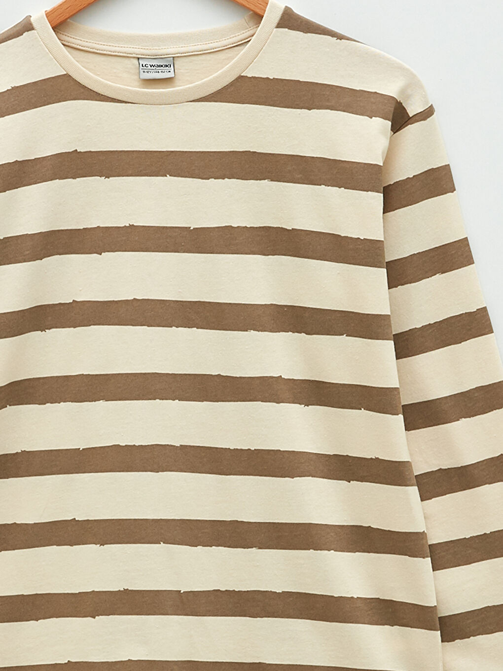 Crew Neck Striped Long Sleeve Boys' T-Shirt-2
