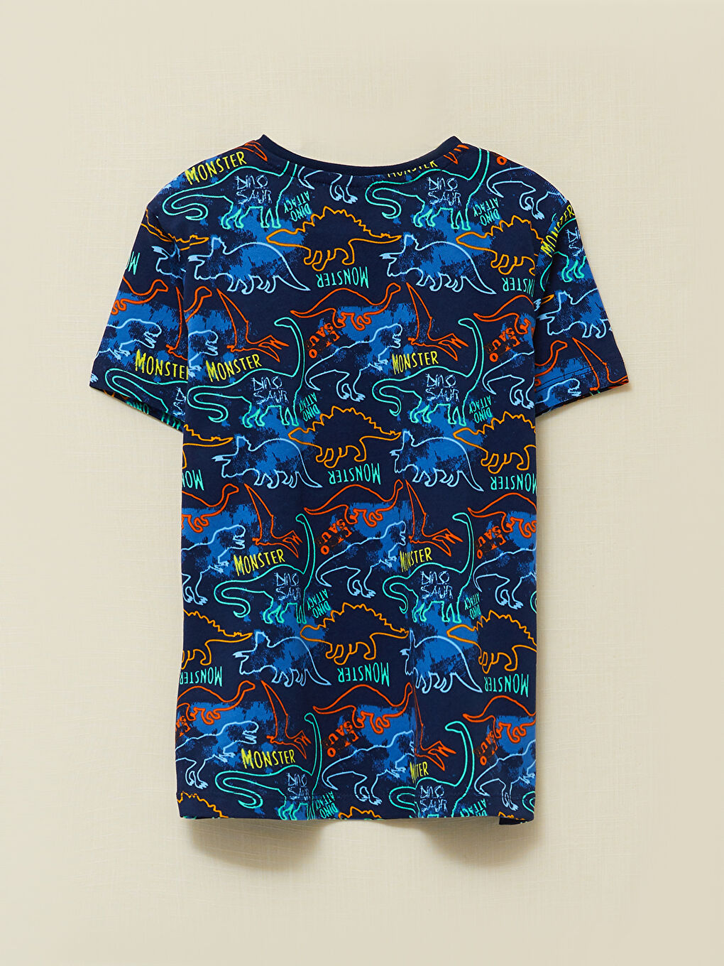 Crew Neck Printed Short Sleeve Boys' Pyjama Set-2